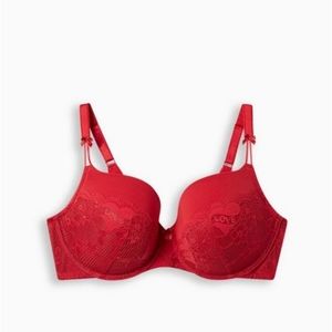 NWT TORRID 360* Red Push Up T-shirt Bra 44B
